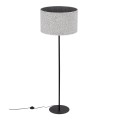 Lampa podłogowa VELLUM gwint E27 moc 15W styl glamour klosz tkanina | czarny 16166 TK lighting