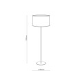 Lampa podłogowa VELLUM gwint E27 moc 15W styl glamour klosz tkanina | czarny 16166 TK lighting
