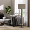 Lampa podłogowa VELLUM gwint E27 moc 15W styl glamour klosz tkanina | czarny 16167 TK lighting