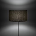 Lampa podłogowa VELLUM gwint E27 moc 15W styl glamour klosz tkanina | czarny 16167 TK lighting