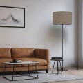 Lampa podłogowa VELLUM gwint E27 moc 15W styl glamour klosz tkanina | czarny 16167 TK lighting