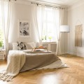Lampa podłogowa z jasnym abażurem 150cm 1XE27 16168 TK Lighting