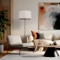 Lampa podłogowa z jasnym abażurem 150cm 1XE27 16168 TK Lighting