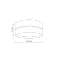 Lampa sufitowa do sypialni, klosz z rafii 45cm 11598 TK Lighting