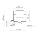 Kinkiet ścienny elegancki abażur 1xE27, nowoczesne oświetlenie 3210 TK Lighting