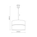 Lampa wisząca z kloszem z rafii, kolor słomkowy 1xE27 11601 TK Lighting