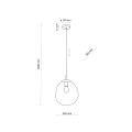 Lampa wisząca LAVA gwint E27 moc 15W styl nowoczesny szklany klosz | brąz 11324 TK lighting