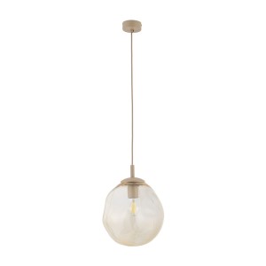 Nowoczesna lampa wisząca dojadalni, szklany klosz, 1xE27 11327 TK Lighting