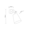 VAIO SABIA KINKIET 1XE27 11604 TK Lighting
