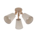 Lampa sufitowa w stylu skandynawskim, trzy lniane abażury 11605 TK Lighting