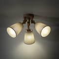 Lampa sufitowa w stylu skandynawskim, trzy lniane abażury 11605 TK Lighting