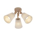 Lampa sufitowa w stylu skandynawskim, trzy lniane abażury 11605 TK Lighting