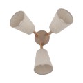 Lampa sufitowa w stylu skandynawskim, trzy lniane abażury 11605 TK Lighting