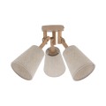 Lampa sufitowa w stylu skandynawskim, trzy lniane abażury 11605 TK Lighting