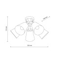 Lampa sufitowa w stylu skandynawskim, drewniane ramiona 11606 TK Lighting