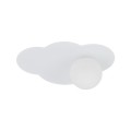 Biały kinkiet w kształcie chmurki z jednym kloszem 1xG9 11267 TK Lighting