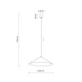 Brązowa lampa wisząca nad stół, 40cm klosz stożek 1XGX53 11271 TK Lighting