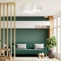 Lampa sufitowa z kilkoma abażurami nowoczesny design biała MONA WHITE 3443