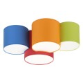 Lampa sufitowa z czterema kolorowymi abażurami, pokój dziecięcy 3276 TK Lighting