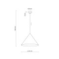 Lampa wisząca brązowa z kloszem-stożkiem na gwint E27 11377 TK Lighting