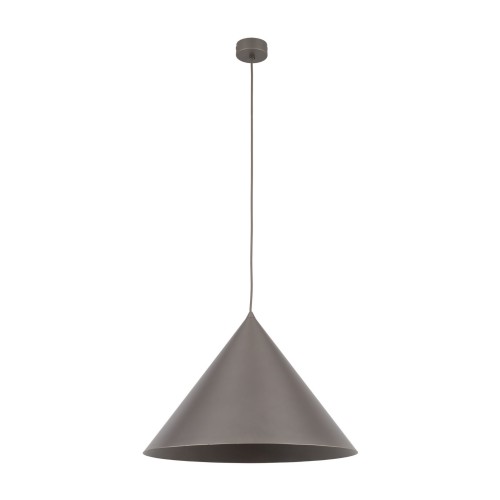 Lampa wisząca brązowa z dużym kloszem-stożkiem na gwint E27 11378 TK Lighting