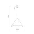Lampa wisząca brązowa z dużym kloszem-stożkiem na gwint E27 11378 TK Lighting