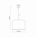 VELLUM BLACK LAMPA WISZĄCA 1XE27 500 10751 TK Lighting