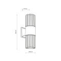 RIBO GRAY KINKIET IP54 2XE27 11507 TK Lighting