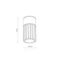 RIBO GRAY LAMPA SUFITOWA IP54 1XE27 11508 TK Lighting