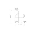 ELARIS BLACK S LAMPA SUFITOWA 1X GU10 MINI MR11 11253 TK Lighting