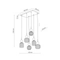 SOPHIA COGNAC LAMPA WISZĄCA 6XE14 11044 TK Lighting