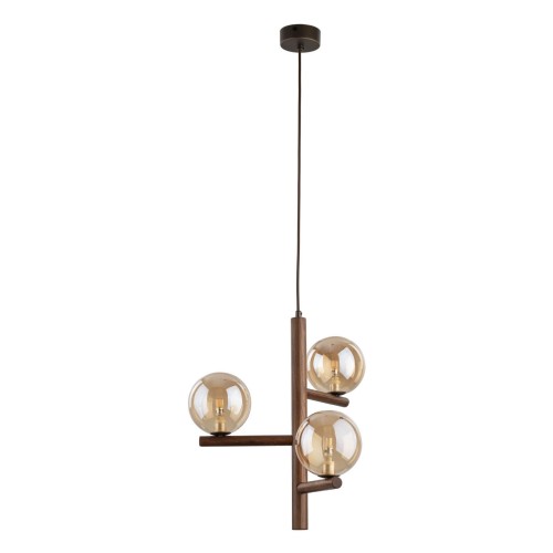 ESTERA WOOD ORZECH BURSZTYN LAMPA WISZĄCA 3XG9 11095 TK Lighting