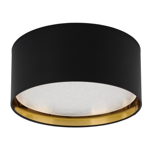 Stylowa elegancka czarna lampa sufitowa ze złotym wnętrzem 4xE27 45 cm 3376 TK Lighting