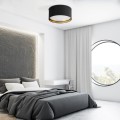 Stylowa elegancka czarna lampa sufitowa ze złotym wnętrzem 4xE27 45 cm 3376 TK Lighting