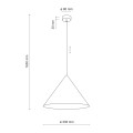 CONO L SALMON LAMPA WISZĄCA 1XE27 11385 TK Lighting