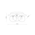 LAVA SABIA LAMPA SUFITOWA 3XG9 11454 TK Lighting