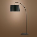 Lampa podłogowa HANG gwint E27 moc 15W styl nowoczesny klosz tkanina | czarny 5077 TK lighting
