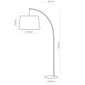 Lampa podłogowa HANG gwint E27 moc 15W styl nowoczesny klosz tkanina | czarny 5077 TK lighting