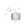 HARMONY SABIA JUTA KINKIET 1XE27 11462 TK Lighting