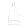 LARGO BEIGE LAMPA WISZĄCA 3XE27 11484 TK Lighting