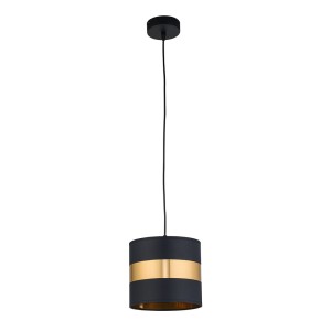 Lampa wisząca PARIS gwint E27 moc 15W styl nowoczesny klosz tkanina | czarny 4384 TK lighting