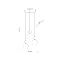 SIA GOLD LAMPA WISZĄCA 3XG9 10898 TK Lighting