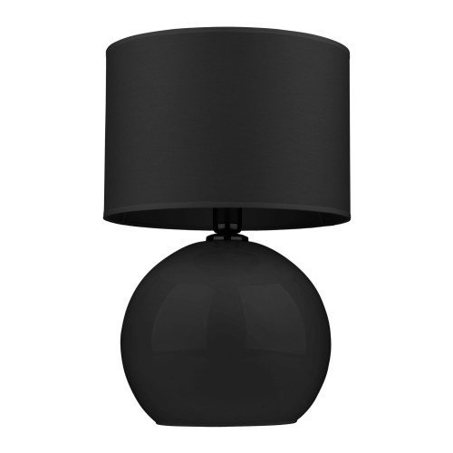 Lampka nocna PALLA gwint E27 moc 15W styl nowoczesny klosz tkanina | czarny 5080 TK lighting