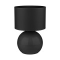 Lampka nocna PALLA gwint E27 moc 15W styl nowoczesny klosz tkanina | czarny 5080 TK lighting