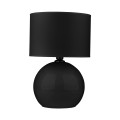 Lampka nocna PALLA gwint E27 moc 15W styl nowoczesny klosz tkanina | czarny 5080 TK lighting