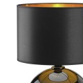 Lampka nocna ze szklaną, czarną podstawą i abażurem PALLA 5081 TK Lighting