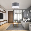 Lampa sufitowa RONDO gwint E27 moc 15W styl loftowy klosz abażur | biały 3332 TK Lighting