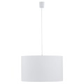 Lampa wisząca RONDO gwint E27 moc 15W styl klasyczny klosz abażur | biały 3460 TK Lighting