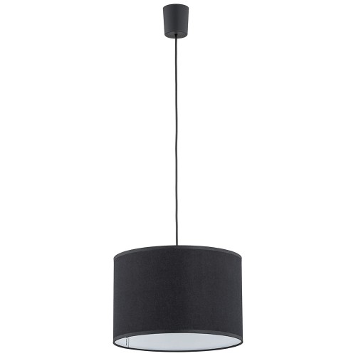 Lampa wisząca RONDO gwint E27 moc 15W styl klasyczny klosz abażur | czarny 3465 TK Lighting