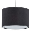 Lampa wisząca RONDO gwint E27 moc 15W styl klasyczny klosz abażur | czarny 3465 TK Lighting